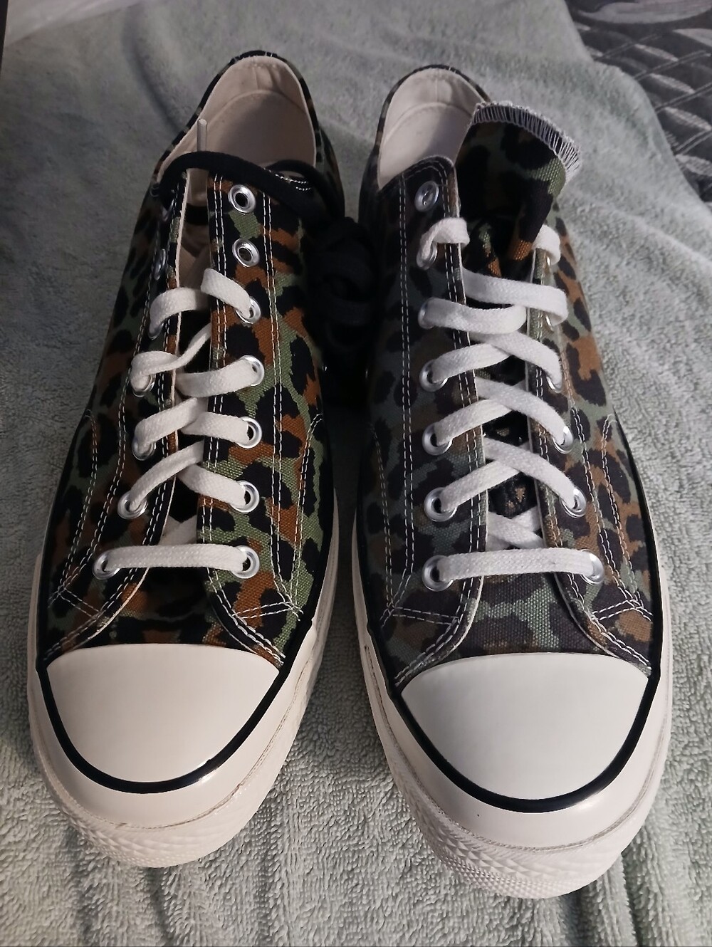 Converse Chuck Taylor Ivory and Brown Sneaker (Interior Label Visible)